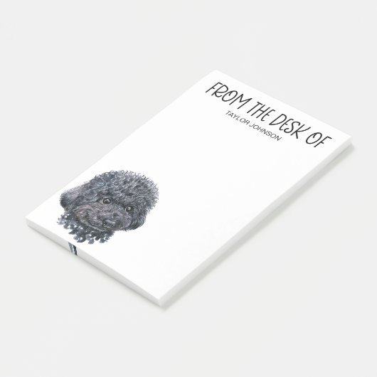 Poodle Lover Notes Post-it Klebezettel (angewinkelt)