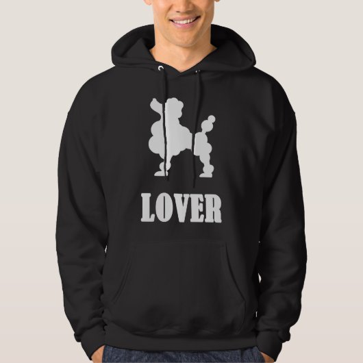 Poodle Lover White Hoodie (Vorderseite)