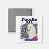 Poodle Lovers Geschenke Magnet (Vorderseite/Rückseite)