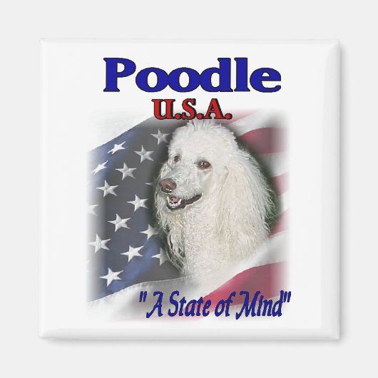 Poodle Lovers Geschenke Magnet (Vorne)