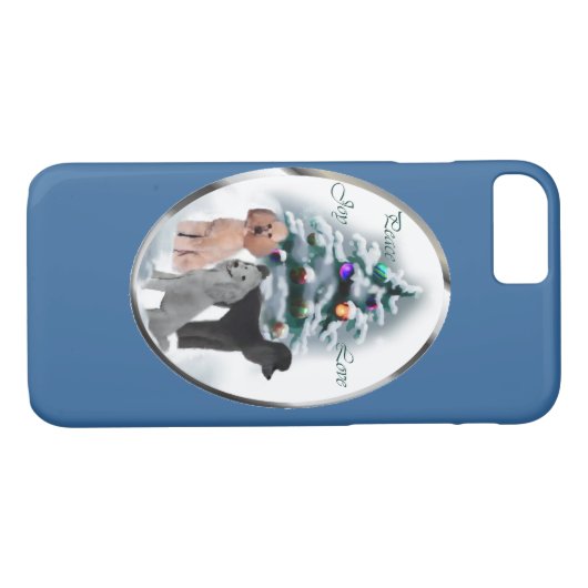 Poodle Lovers Weihnachten Case-Mate iPhone Hülle (Rückseite (Horizontal))