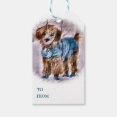 Poodle Lovers Weihnachten Geschenkanhänger (Vorderseite)