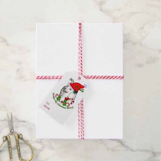 Poodle Lovers Weihnachten Geschenkanhänger (Mit Garn)
