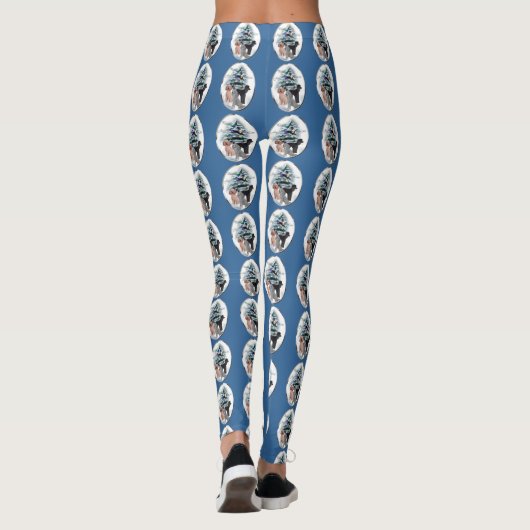Poodle Lovers Weihnachten Leggings (Rückseite)