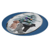 Poodle Lovers Weihnachten Schneidebrett (Ecke)