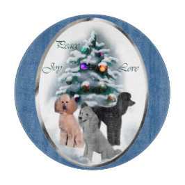 Poodle Lovers Weihnachten Schneidebrett