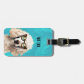 Poodle Luggage Tag Gepäckanhänger (Vorderseite horizontal)