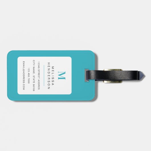 Poodle Luggage Tag Gepäckanhänger (Rückseite horizontal)