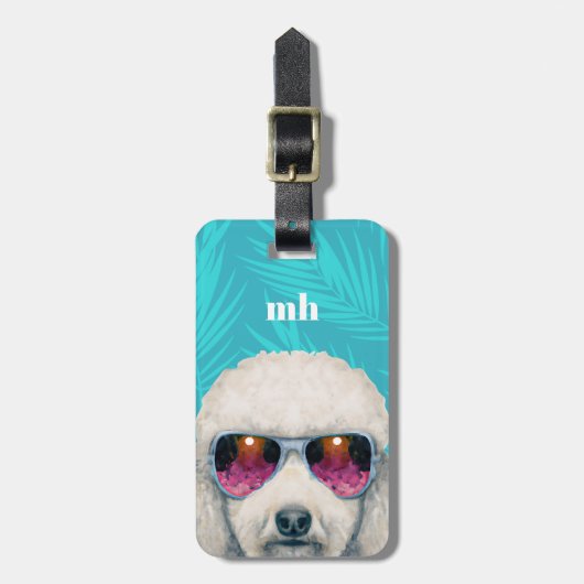 Poodle Luggage Tags Gepäckanhänger (Vorderseite vertikal)