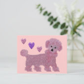 Poodle Luv Postkarte (Stehend Vorderseite)
