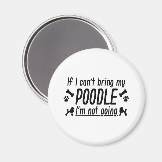 Poodle Magnet (Vorderseite/Rückseite)