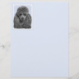 Poodle Malerei Miniaturspielzeug Schwarze Kunst