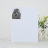 Poodle Malerei Miniaturspielzeug Schwarze Kunst (Stehend Vorderseite)