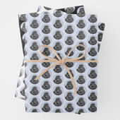 Poodle Malerei Miniaturspielzeug Schwarze Kunst Geschenkpapier Set (Beispiel)