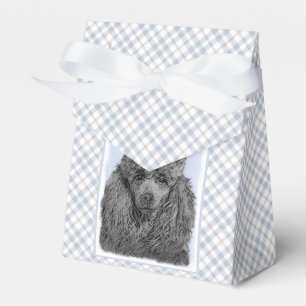 Poodle Malerei Miniaturspielzeug Schwarze Kunst Geschenkschachtel
