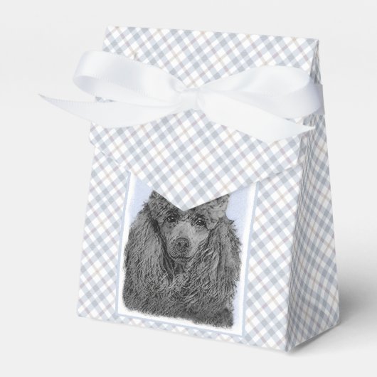 Poodle Malerei Miniaturspielzeug Schwarze Kunst Geschenkschachtel (Vorderseite)