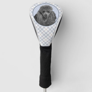 Poodle Malerei Miniaturspielzeug Schwarze Kunst Golf Headcover