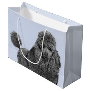 Poodle Malerei Miniaturspielzeug Schwarze Kunst Große Geschenktüte