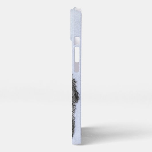 Poodle Malerei Miniaturspielzeug Schwarze Kunst iPhone Hülle (Linke Seite)