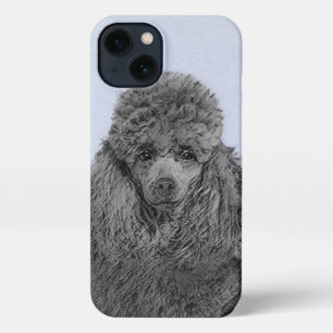 Poodle Malerei Miniaturspielzeug Schwarze Kunst iPhone 13 Hülle