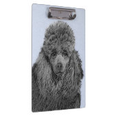 Poodle Malerei Miniaturspielzeug Schwarze Kunst Klemmbrett (Rechts)