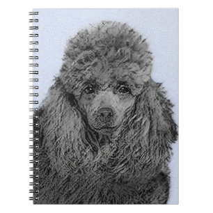 Poodle Malerei Miniaturspielzeug Schwarze Kunst Notizblock