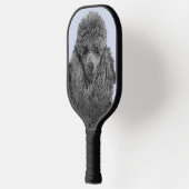 Poodle Malerei Miniaturspielzeug Schwarze Kunst Pickleball Schläger (Links)
