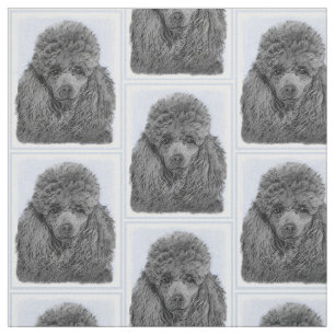 Poodle Malerei Miniaturspielzeug Schwarze Kunst Stoff