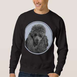 Poodle Malerei Miniaturspielzeug Schwarze Kunst Sweatshirt