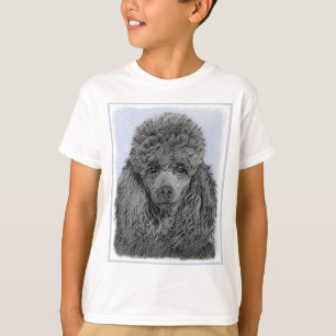 Poodle Malerei Miniaturspielzeug Schwarze Kunst T-Shirt