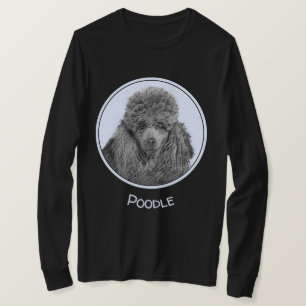 Poodle Malerei Miniaturspielzeug Schwarze Kunst T-Shirt