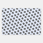 Poodle Malerei Miniaturspielzeug Schwarzer Haustie Geschenkpapier Set (Vorderseite)