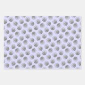 Poodle Malerei Miniaturspielzeug Silbergrauer Hund Geschenkpapier Set (Vorderseite)