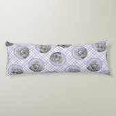 Poodle Malerei Miniaturspielzeug Silbergrauer Hund Seitenschläferkissen (Rückseite)