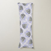 Poodle Malerei Miniaturspielzeug Silbergrauer Hund Seitenschläferkissen (Vorderseite Vertikal)