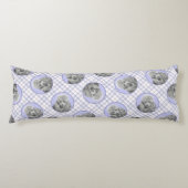 Poodle Malerei Miniaturspielzeug Silbergrauer Hund Seitenschläferkissen (Vorderseite)