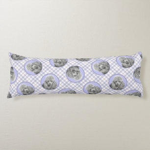 Poodle Malerei Miniaturspielzeug Silbergrauer Hund Seitenschläferkissen