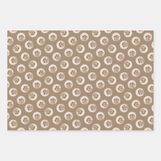 Poodle Malerei Spielzeug Apricot Creme Original Hu Geschenkpapier Set (Vorderseite 3)