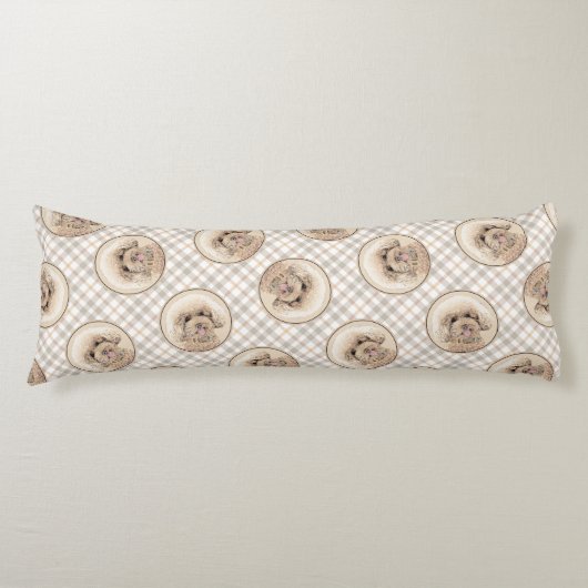 Poodle Malerei Spielzeug Apricot Creme Original Hu Seitenschläferkissen (Vorderseite)