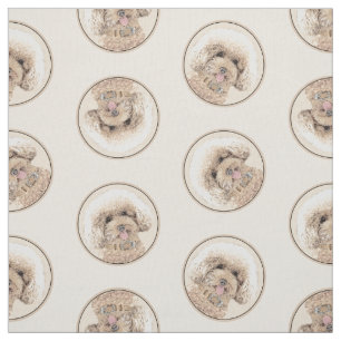 Poodle Malerei Spielzeug Apricot Creme Original Hu Stoff