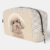 Poodle Malerei Spielzeug Apricot Creme Original Hu Waschbeutel (Rechte Ecke)