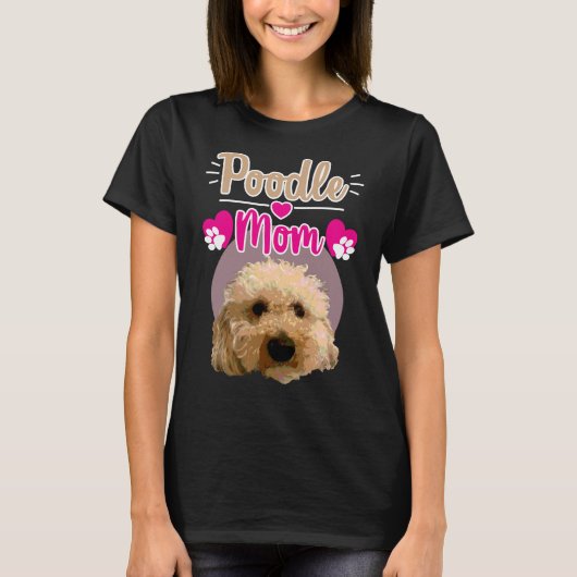 Poodle-Mama entspannt T-Shirt (Vorderseite)