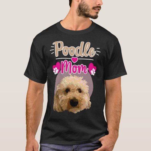 Poodle-Mama entspannt T-Shirt (Vorderseite)