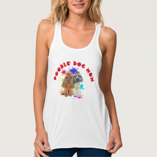 Poodle Mama Hund Lover Beste Hunde Mama je Tank Top (Vorderseite)