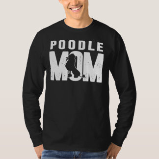 Poodle Mama Hund Silhouette T-Shirt