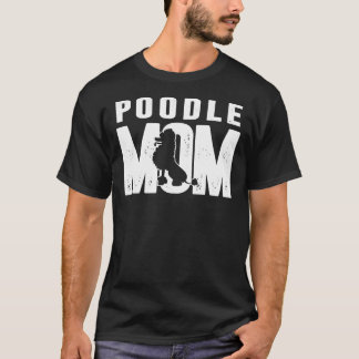 Poodle Mama Hund Silhouette T-Shirt