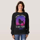 Poodle Mama Hund stellte Poodle Mama Sweatshirt (Vorne ganz)