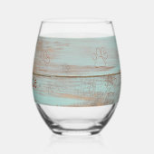 Poodle Mama Live Liebe Rustikales Strip Weinglas Ohne Stiel (Links)