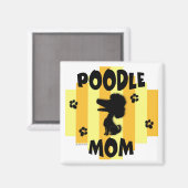 Poodle Mama Magnet (Vorderseite/Rückseite)