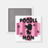 Poodle Mama Magnet (Vorderseite/Rückseite)